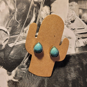 Turquoise & Silver Post Earrings - 8 Styles!