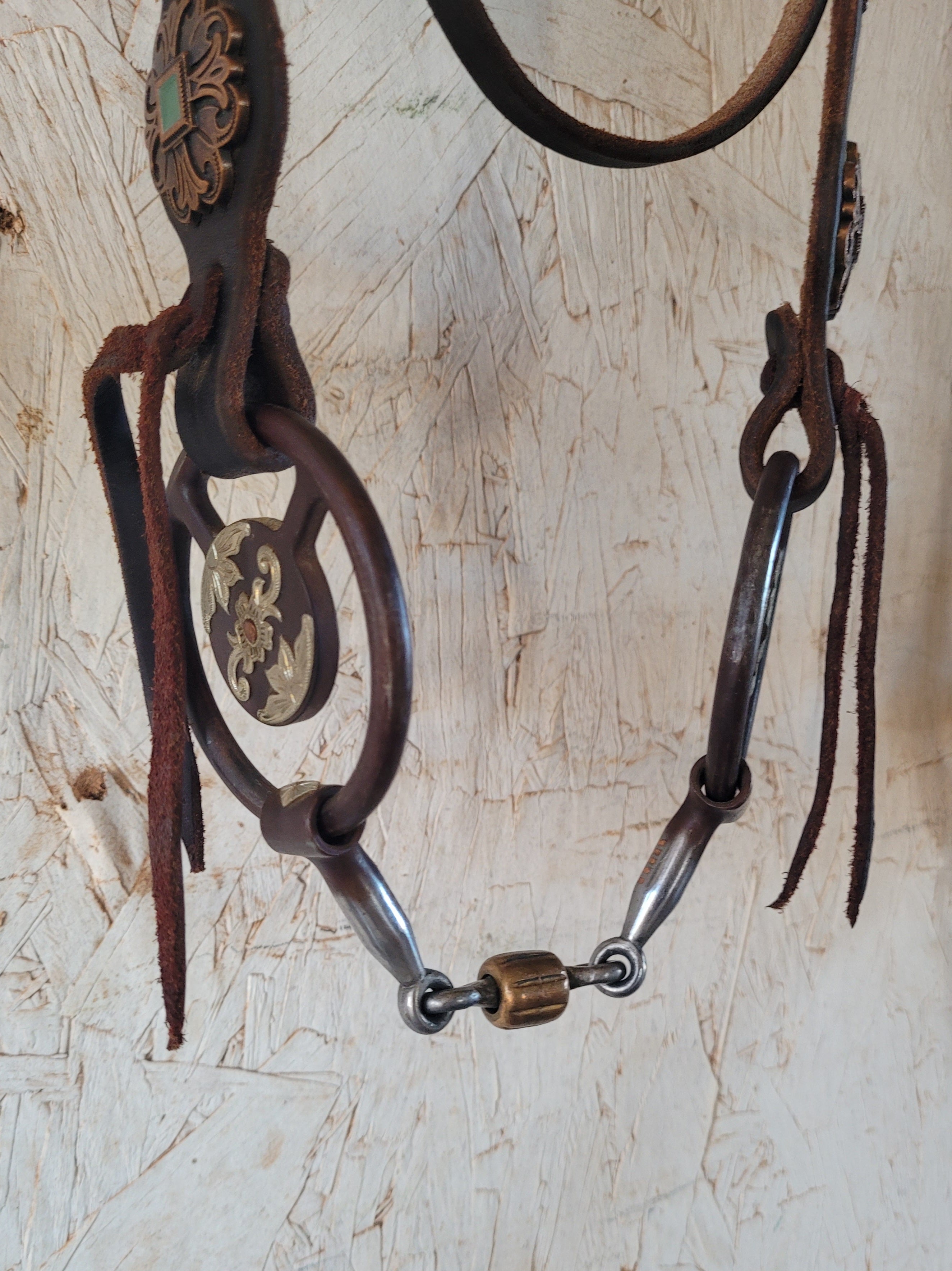 Fancy Kay Equine Browband Headstall with Mikmar Loose Ring Snaffle Bit