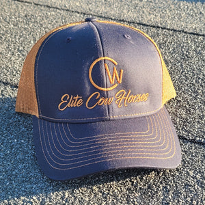 Navy & Whiskey Brown CW Elite Cow Horses Ball Cap