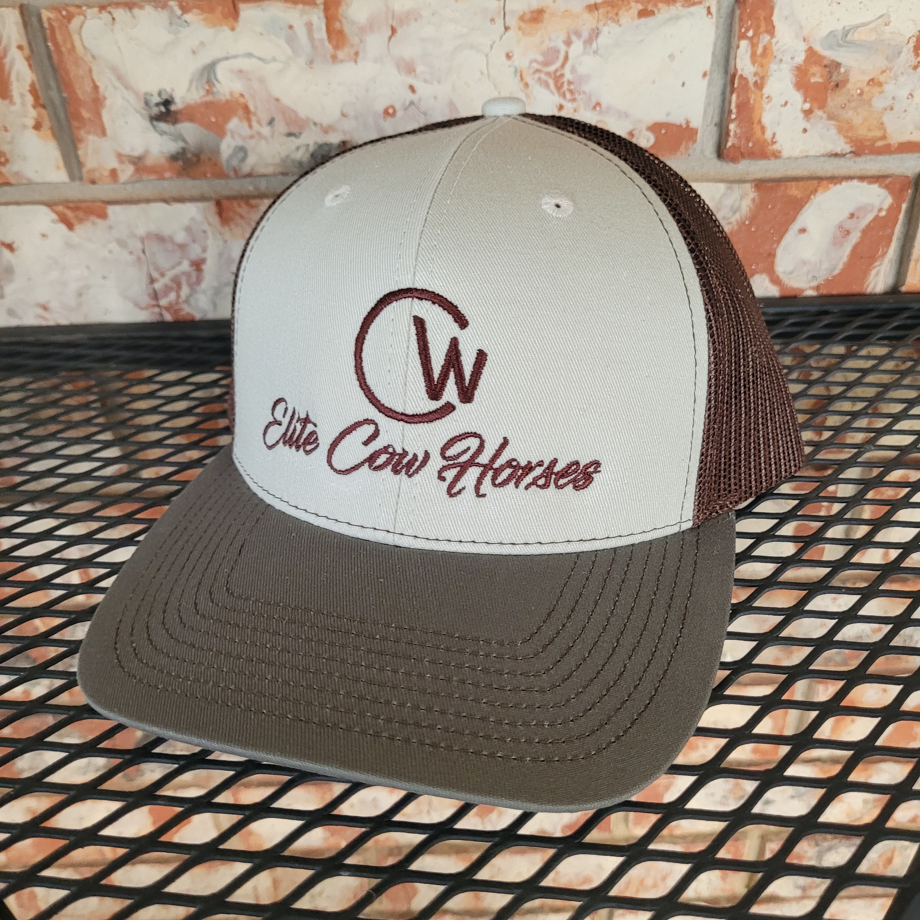 Chocolate Brown & Cream Ball Cap