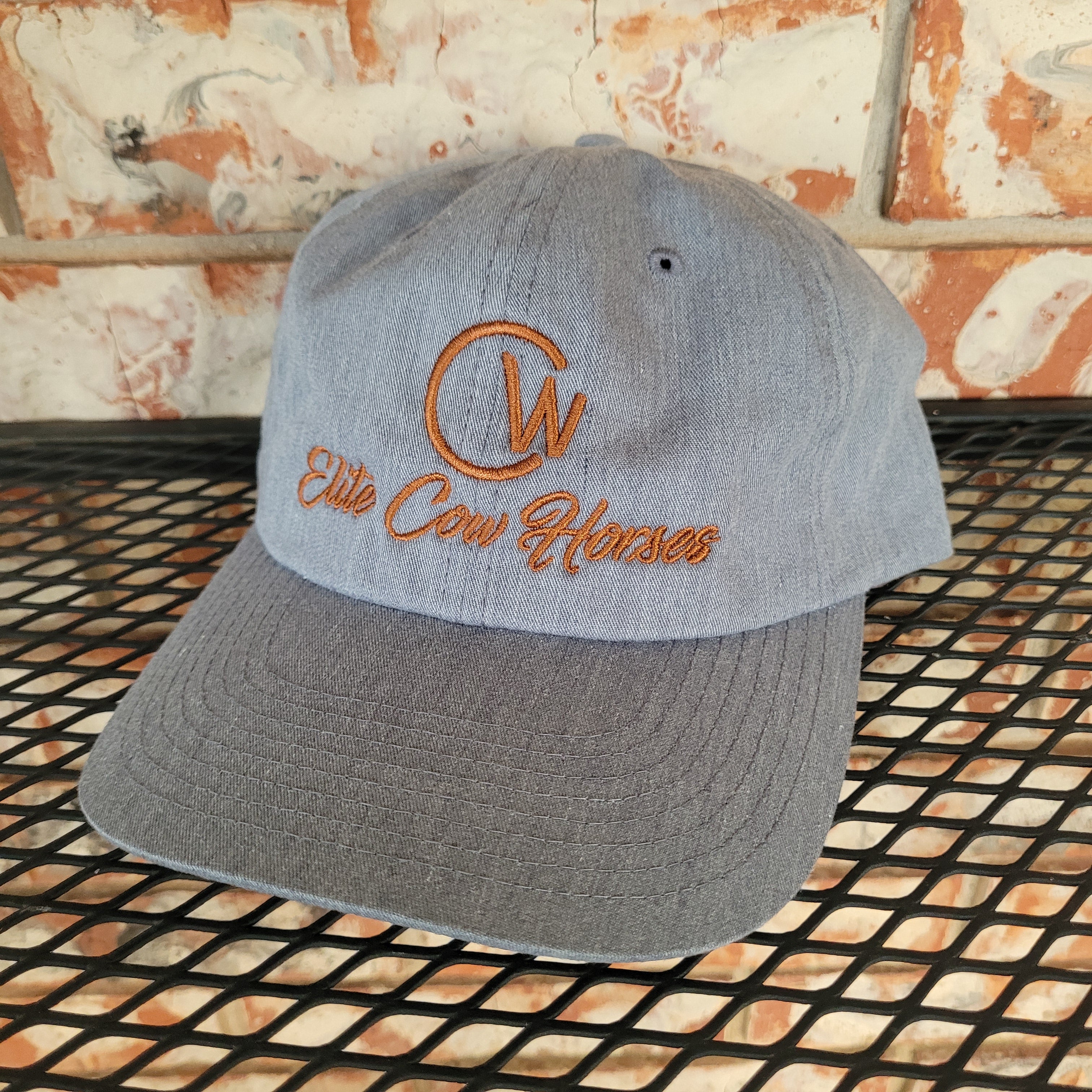 Gray & Chestnut Brown Ball Cap