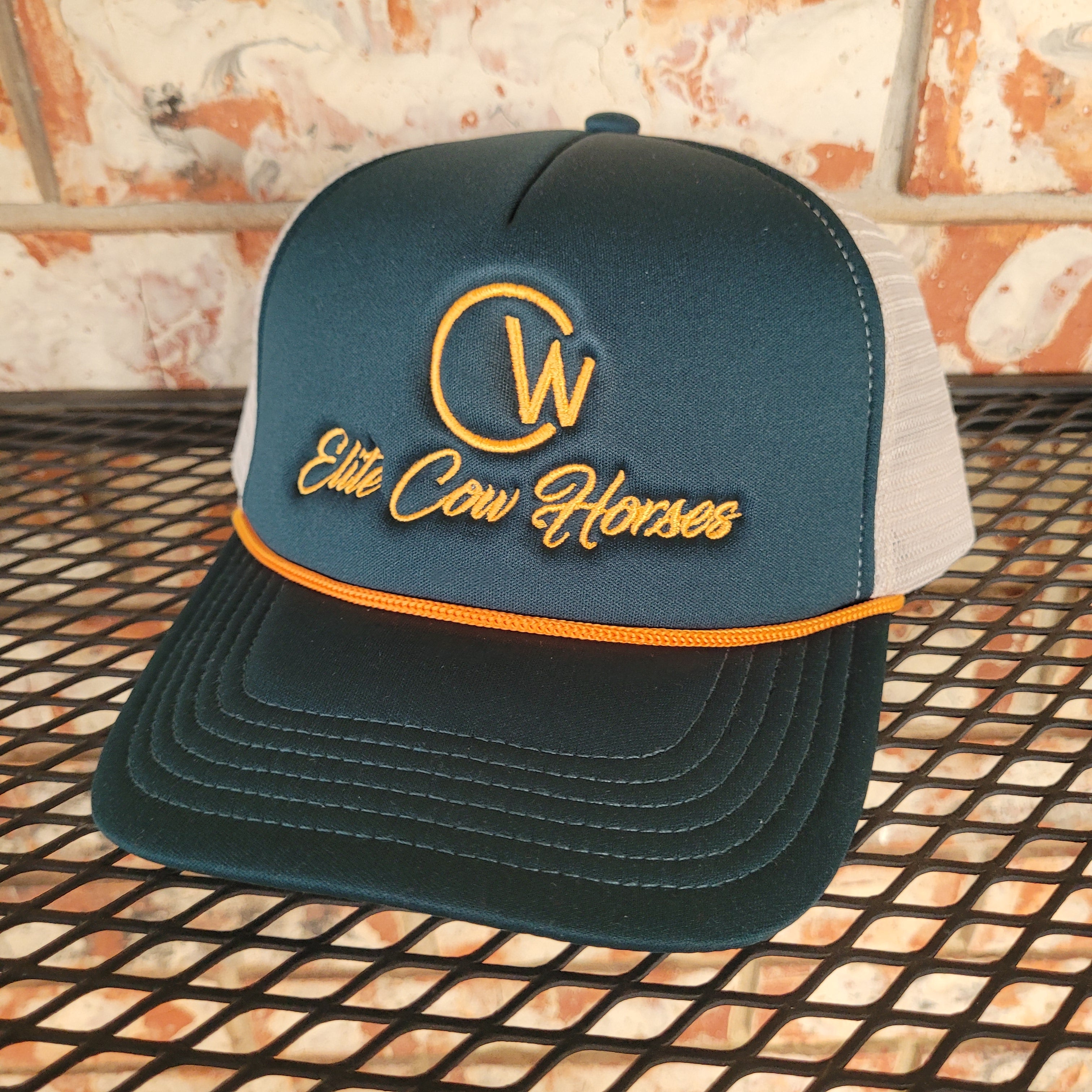 Dark Teal, Orange & Tan Ball Cap