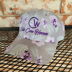 Purple Floral Ball Cap