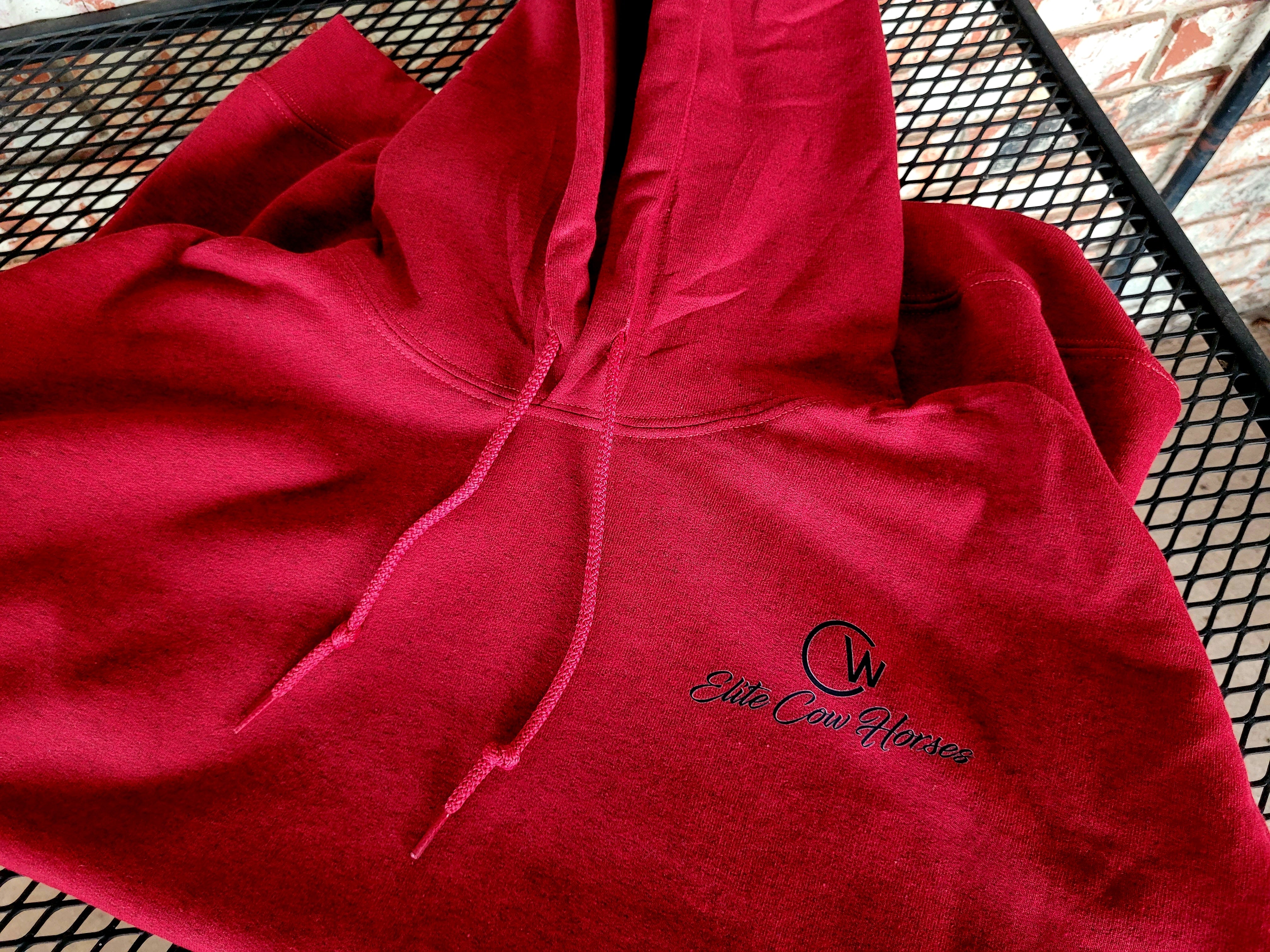 "Clayisms" Signature Hoodie - Cherry Red & Black