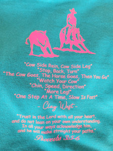 "Clayisms" Signature Hoodie - Bright Blue with Pink or Orange!