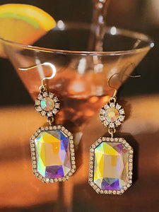 Stunning Large Crystal Earrings!