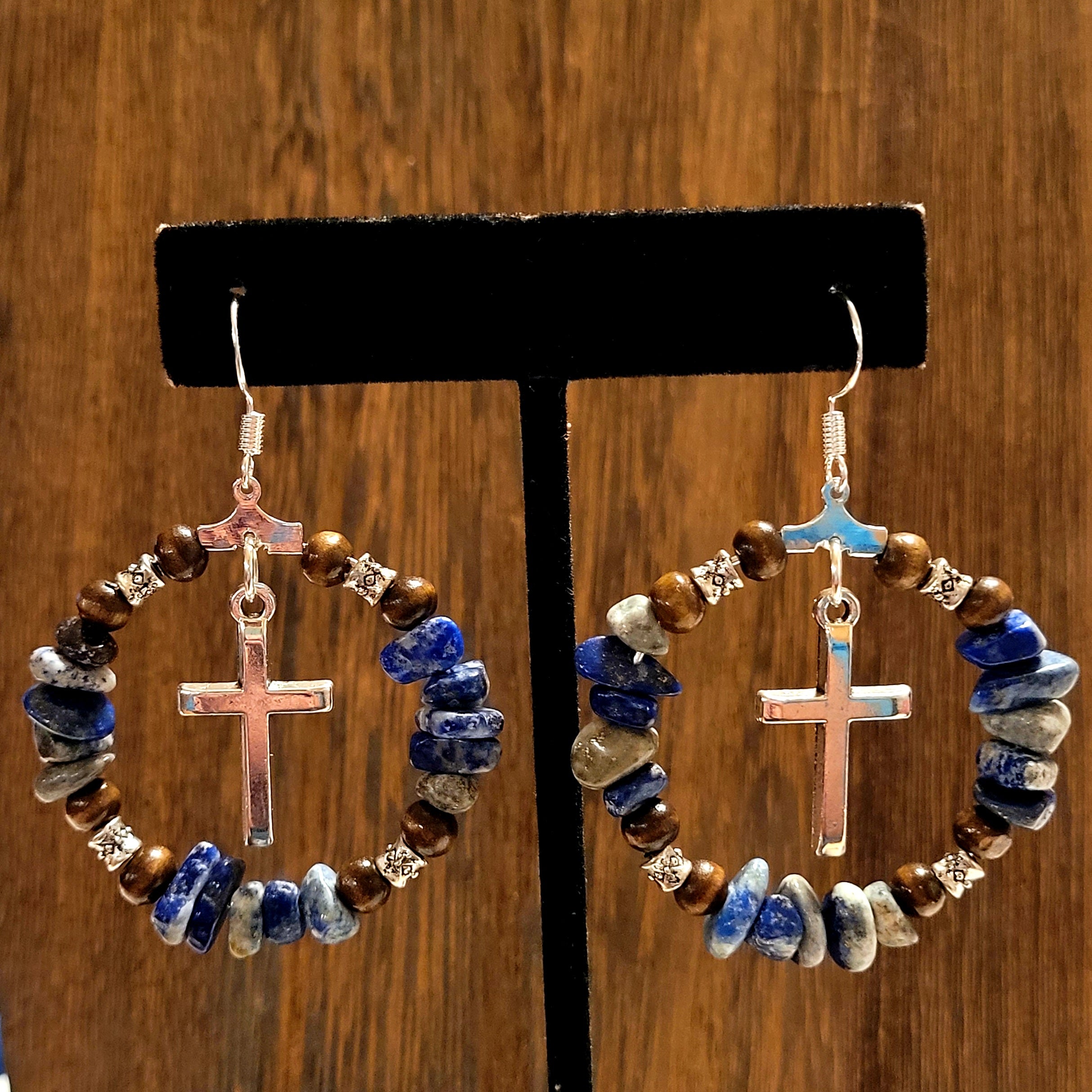 Still Waters Cross Hoop Earrings!