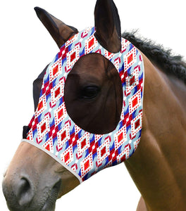 Aztec Diamond Print Horse Fly Mask